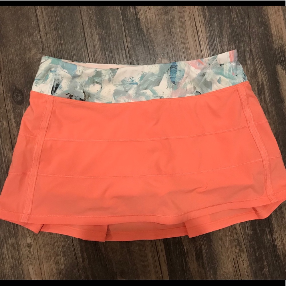 Lululemon Pace Setter Skirt Size 4 - Light Orange